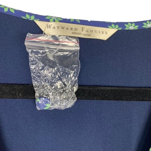 Wayward Fancies by eShakti Midi Dress Starburst Faux Wrap 16/18 See Measurements - Picture 4 of 13